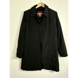 Womens ESPIRIT OUTERWEAR OVER/RAIN COAT BLACK- Size Large